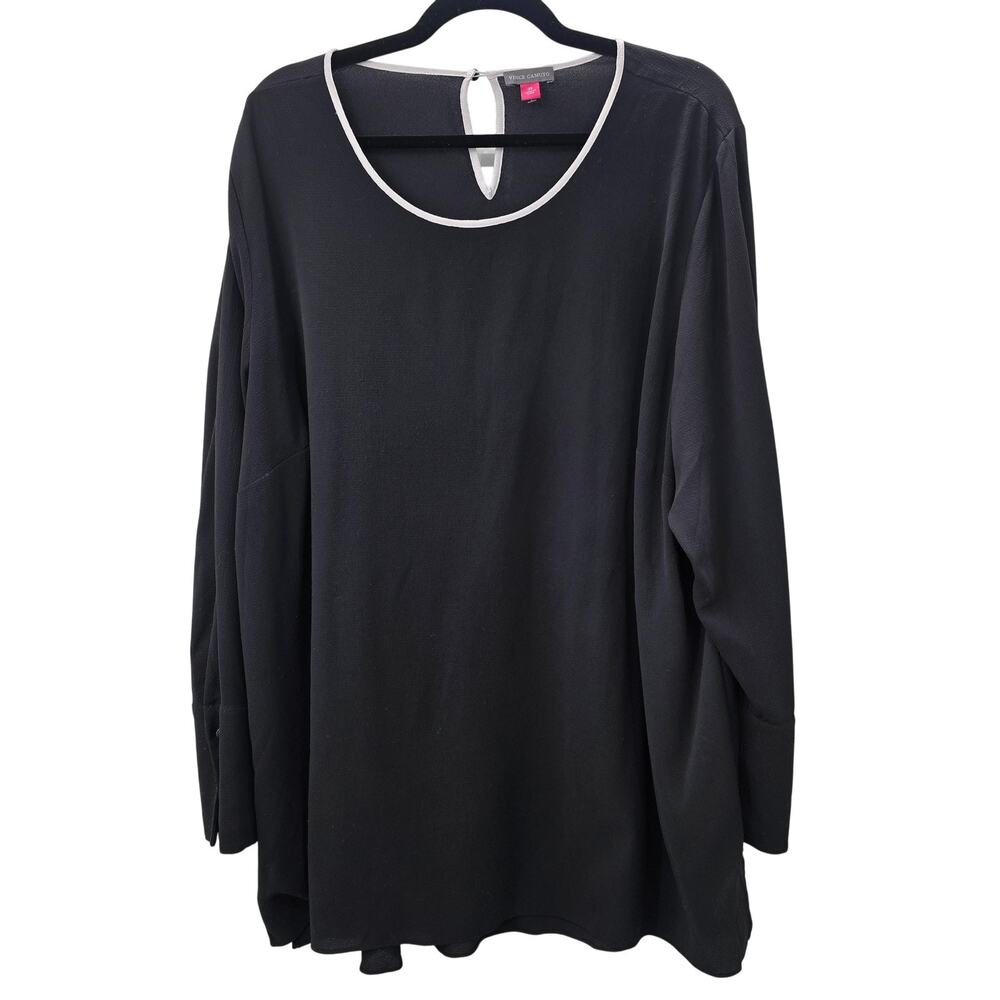 Vince Camuto Black Tunic Top Plus Size 3X
